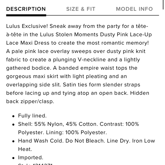 Lulu's Stolen Moments Dusty Pink Lace Split Maxi Dress - Picture 3 of 6